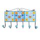 Turquoise Yellow Floral Tiles Hooks